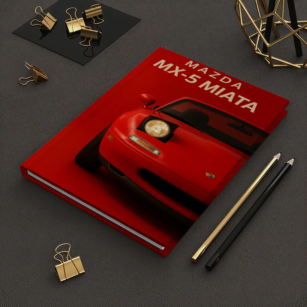 Mazda MX-5 Miata Red Minimalist Front View – Notebooks