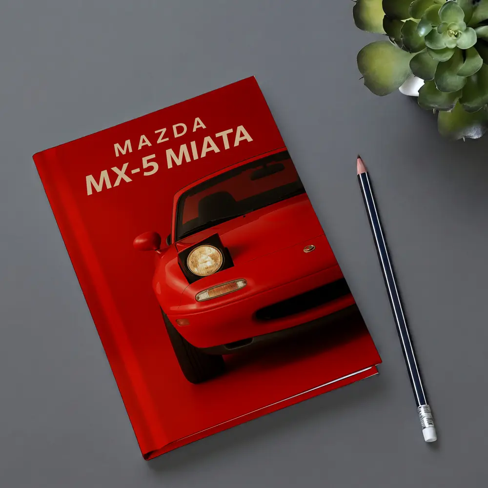 Mazda MX-5 Miata Red Minimalist Front View – Notebooks