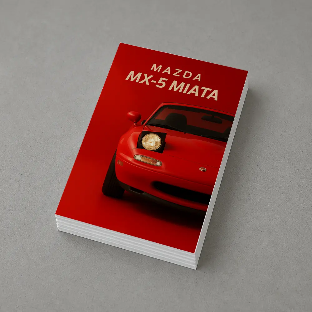 Mazda MX-5 Miata Red Minimalist Front View – Postcards
