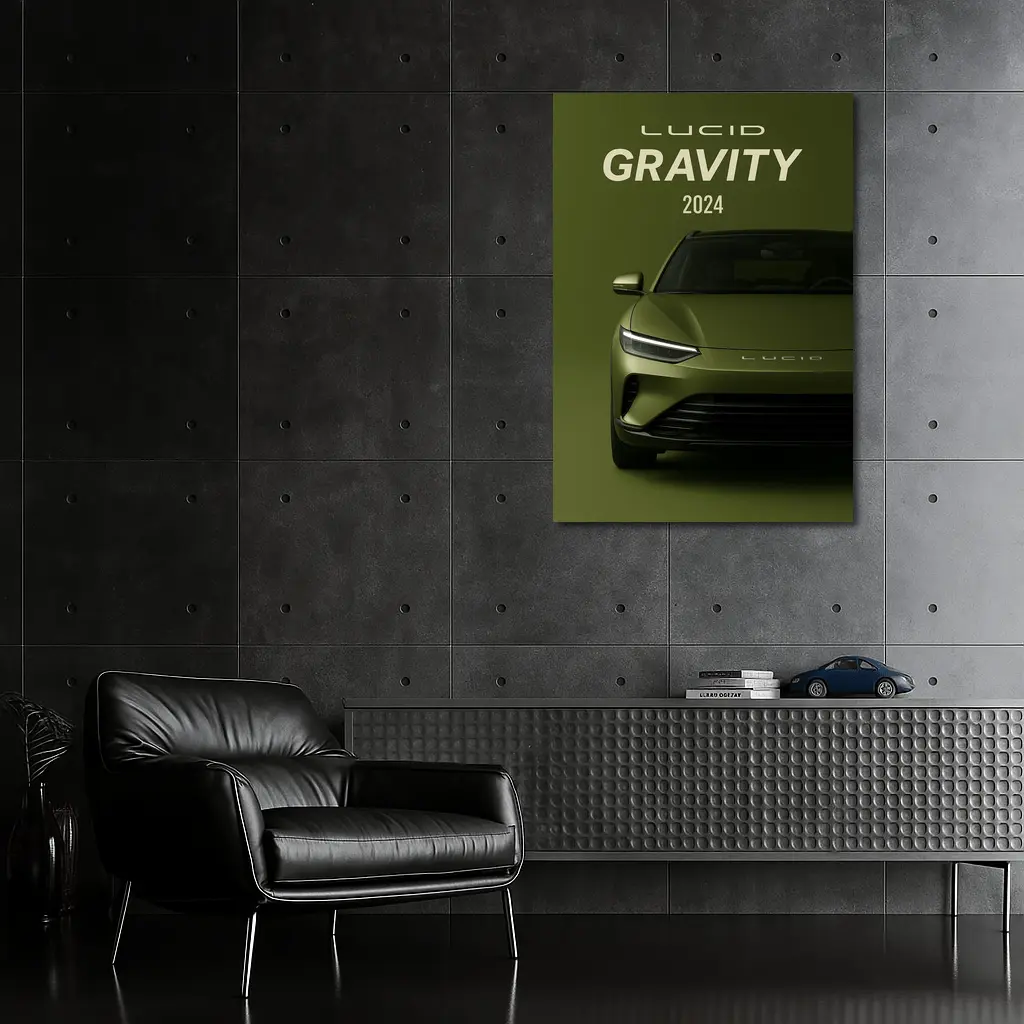 Lucid Gravity 2024 Electric SUV Green – Wall Art