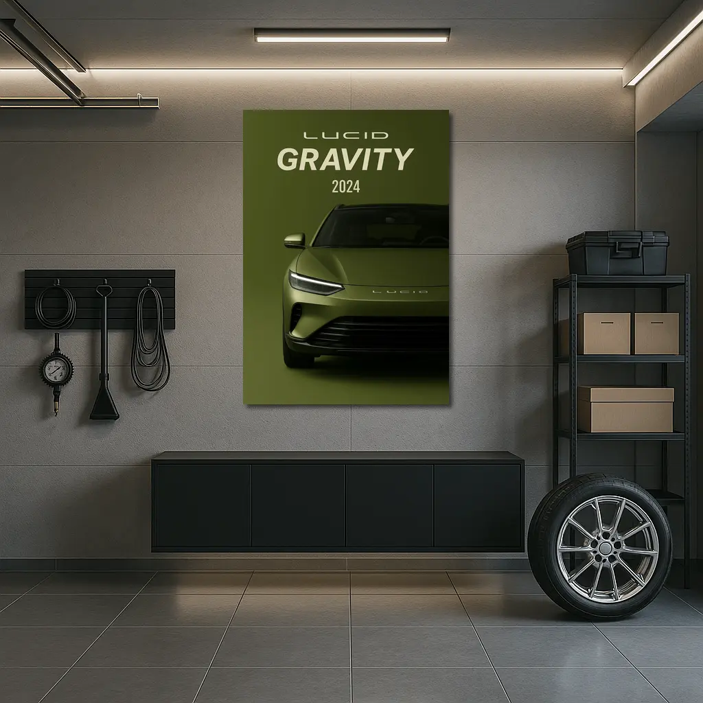 Lucid Gravity 2024 Electric SUV Green – Wall Art
