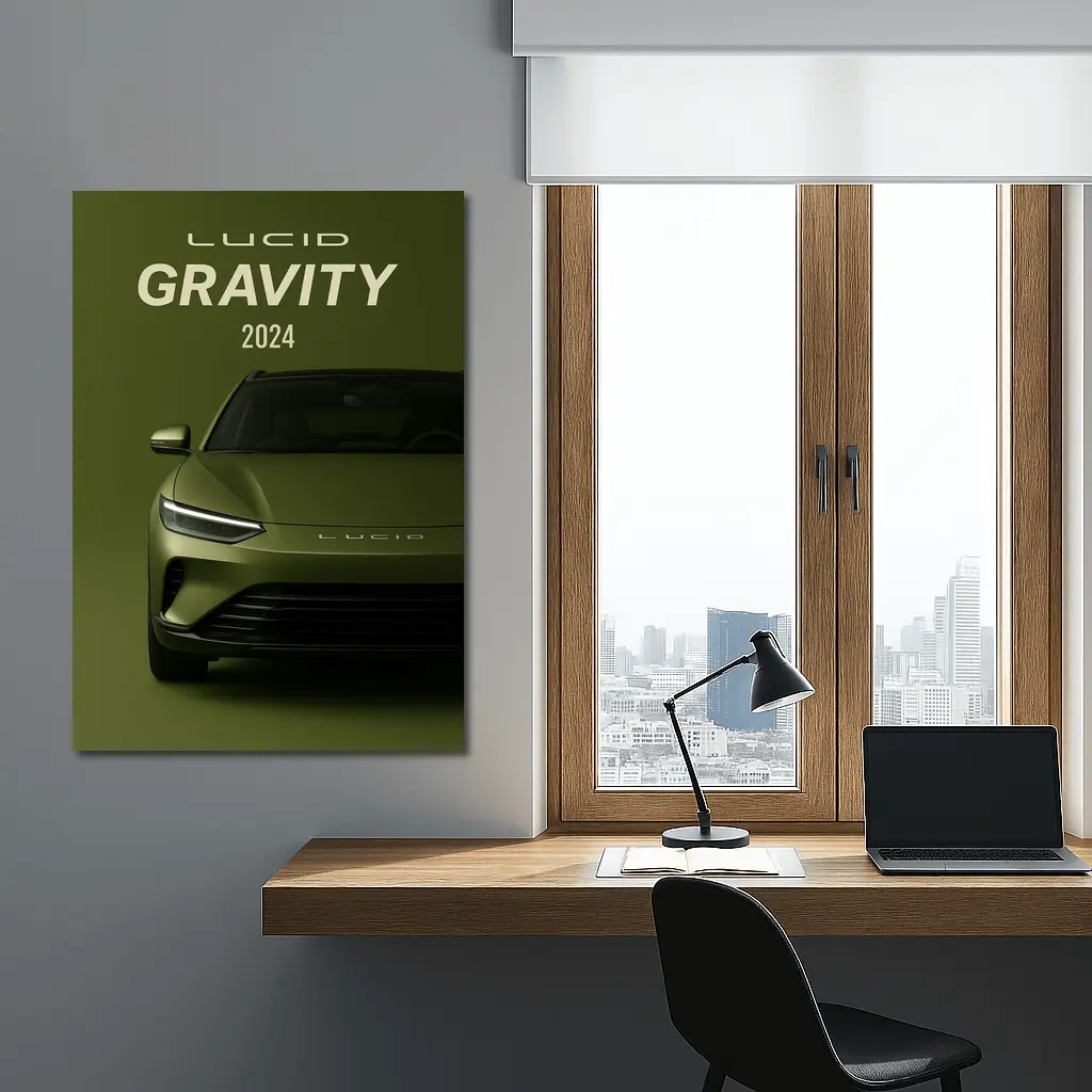 Lucid Gravity 2024 Electric SUV Green – Wall Art