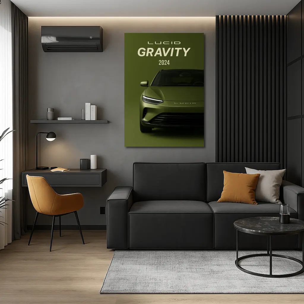 Lucid Gravity 2024 Electric SUV Green – Wall Art