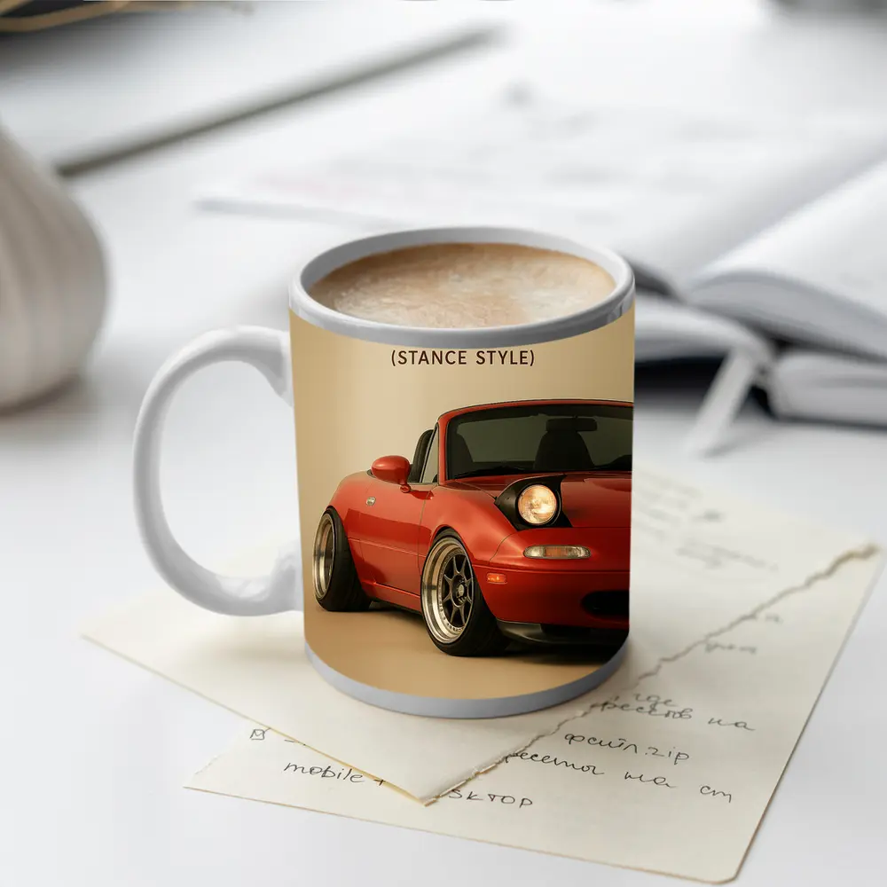 Mazda MX-5 Miata Stance Style Red – Mugs