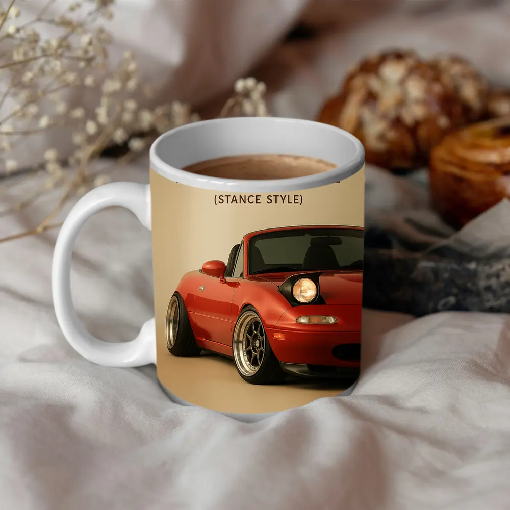 Mazda MX-5 Miata Stance Style Red – Mugs