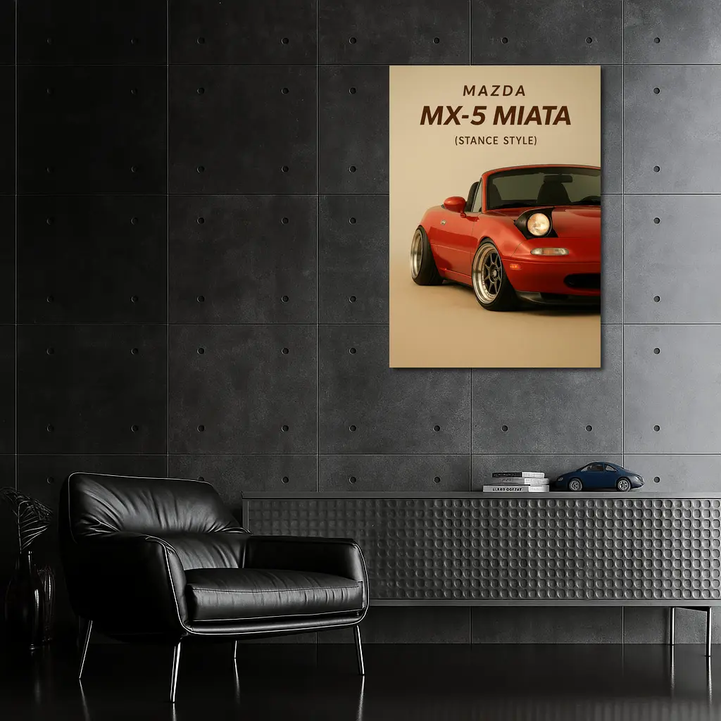 Mazda MX-5 Miata Stance Style Red – Wall Art