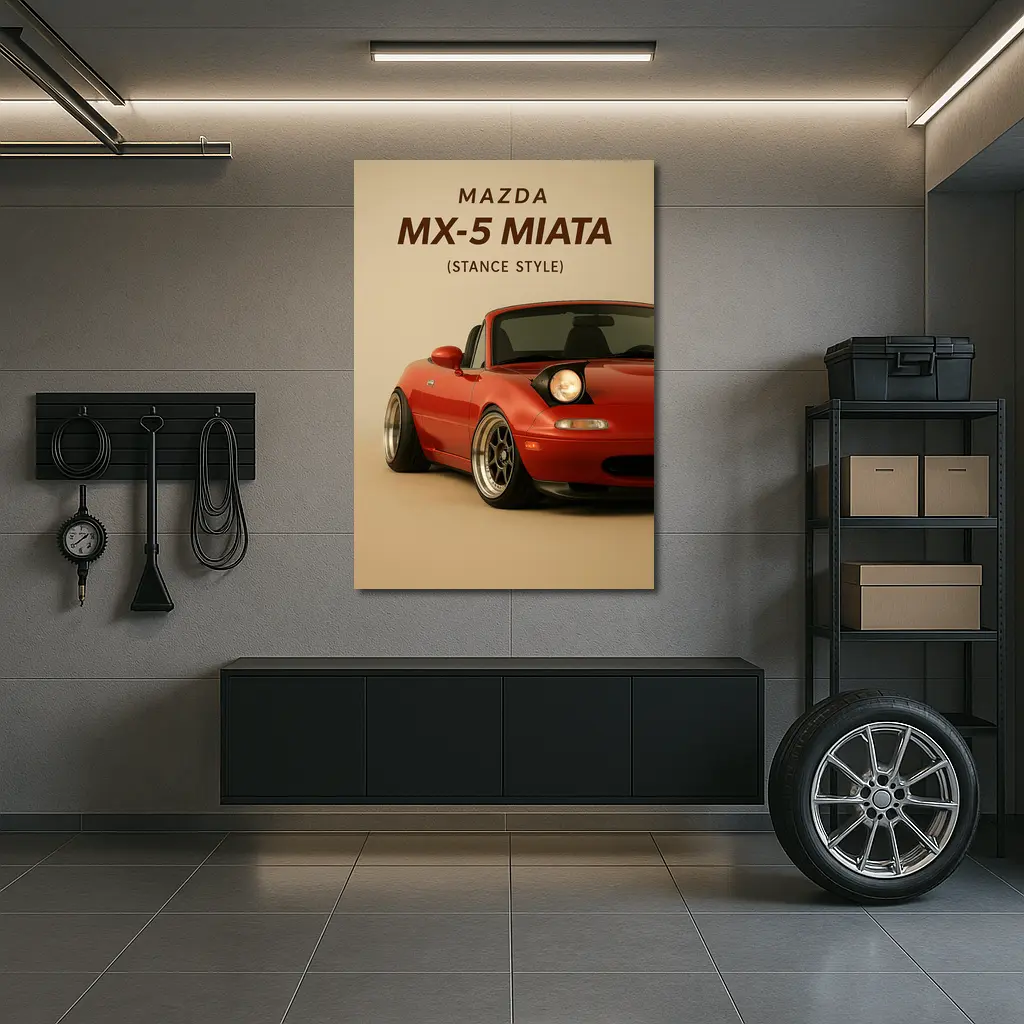 Mazda MX-5 Miata Stance Style Red – Wall Art