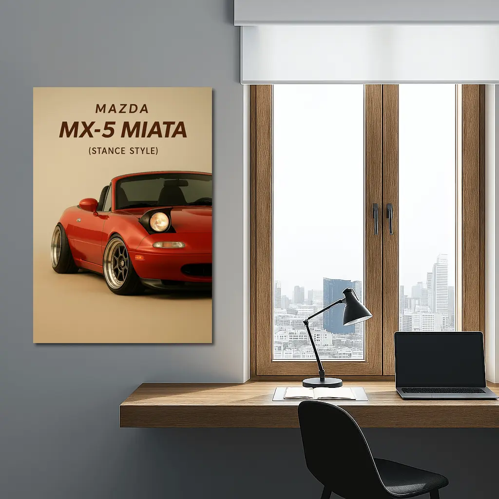 Mazda MX-5 Miata Stance Style Red – Wall Art