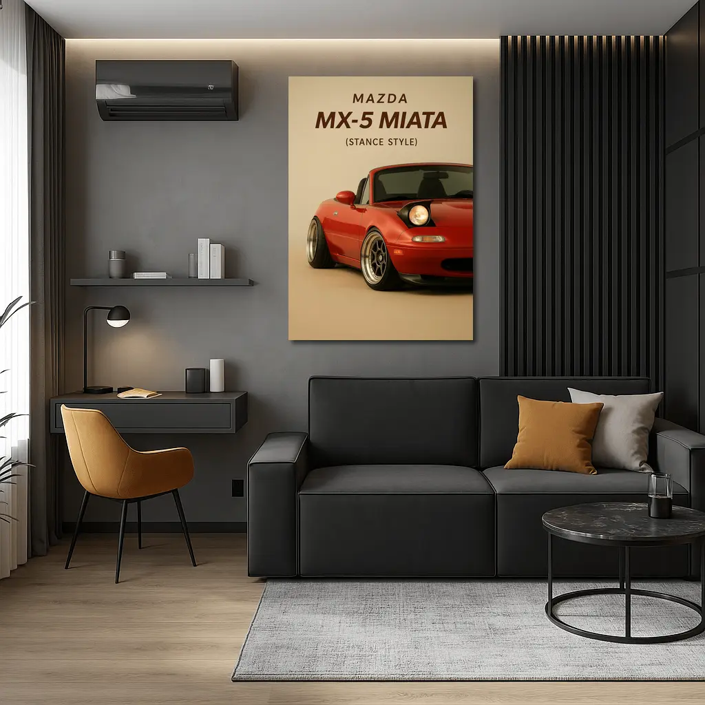 Mazda MX-5 Miata Stance Style Red – Wall Art