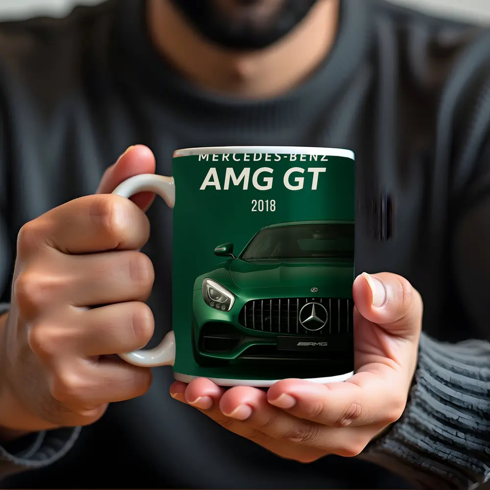 Mercedes Benz AMG GT Green Front View – Mugs