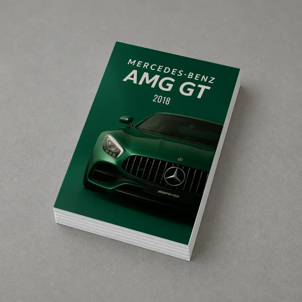 Mercedes Benz AMG GT Green Front View – Postcards