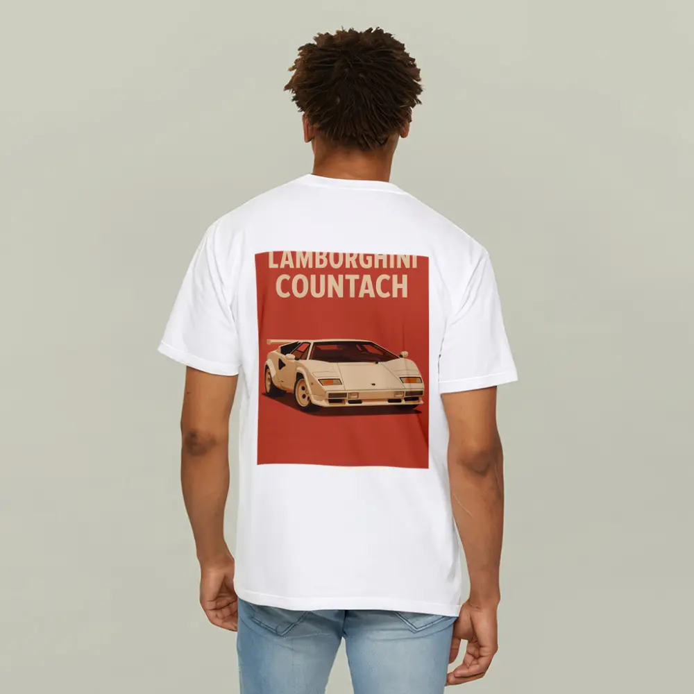 Lamborghini Countach Classic Red Retro Art – T-Shirts
