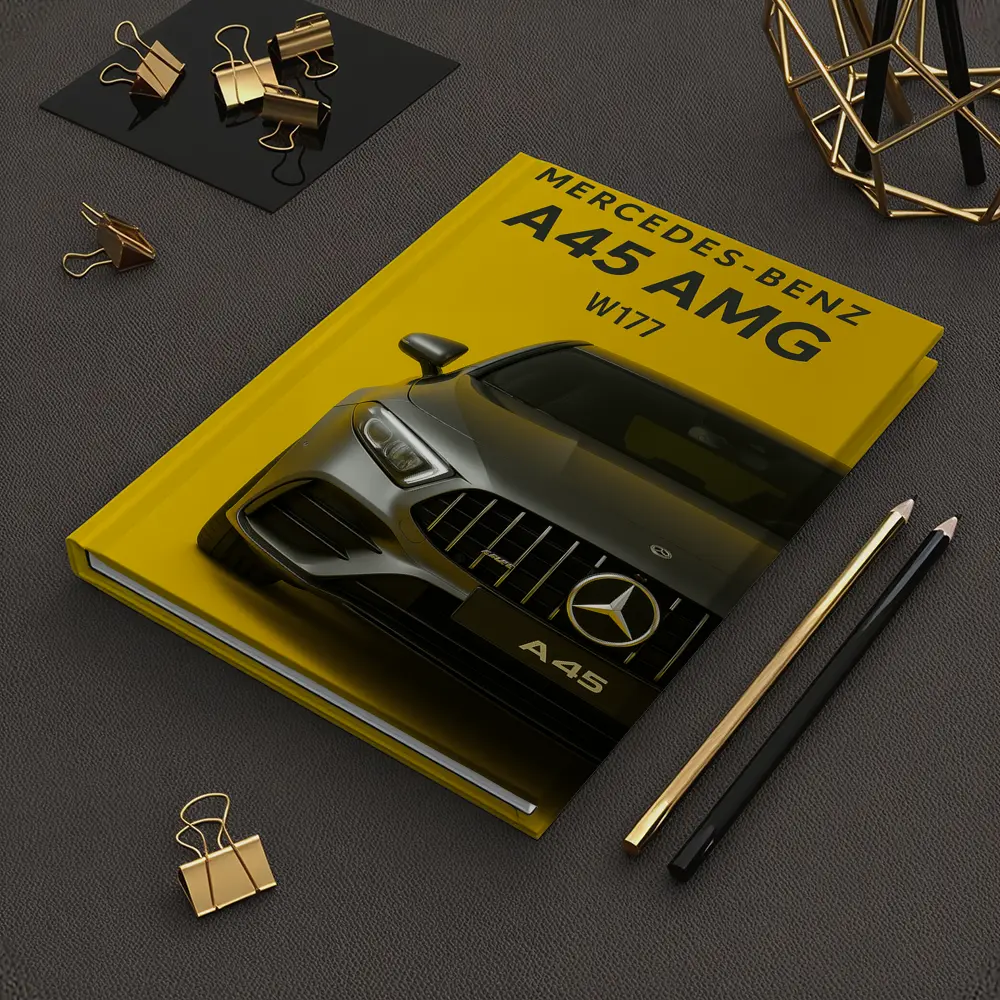 Mercedes Benz A45 AMG Yellow Background – Notebooks