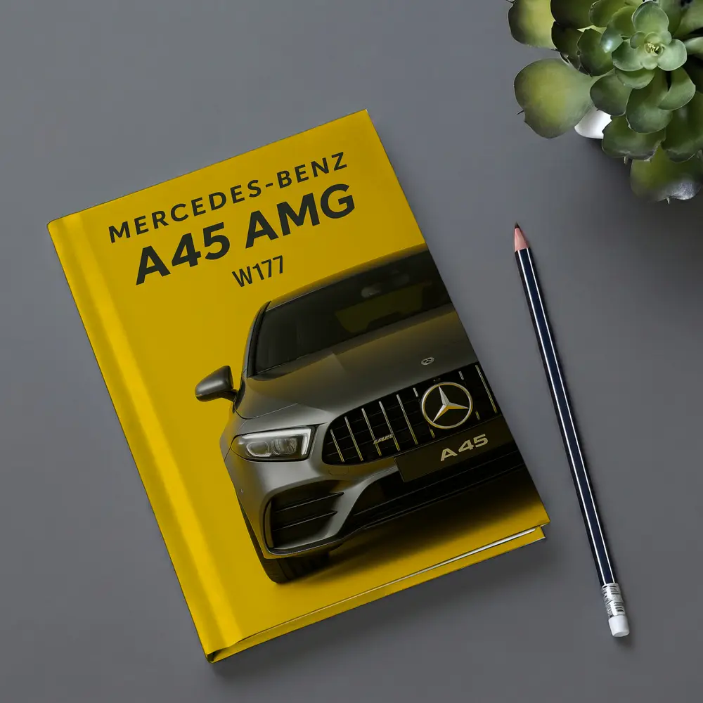 Mercedes Benz A45 AMG Yellow Background – Notebooks