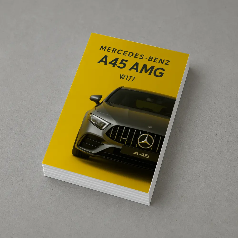 Mercedes Benz A45 AMG Yellow Background – Postcards