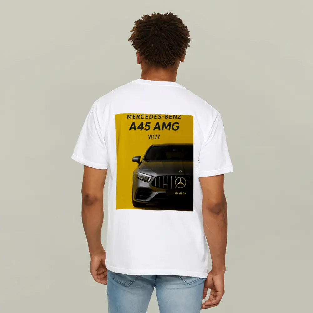 Mercedes Benz A45 AMG Yellow Background – T-Shirts