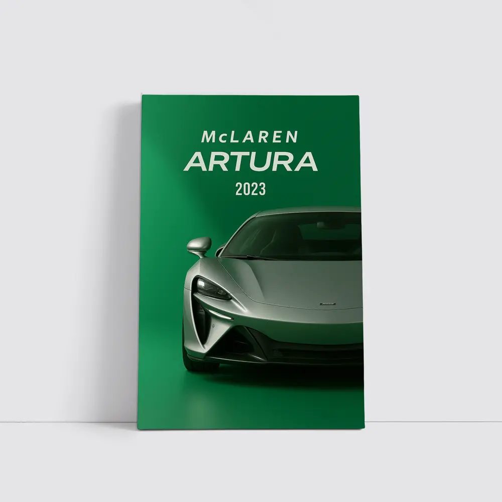 McLaren Artura 2023 Green Supercar Front View – Wall Art