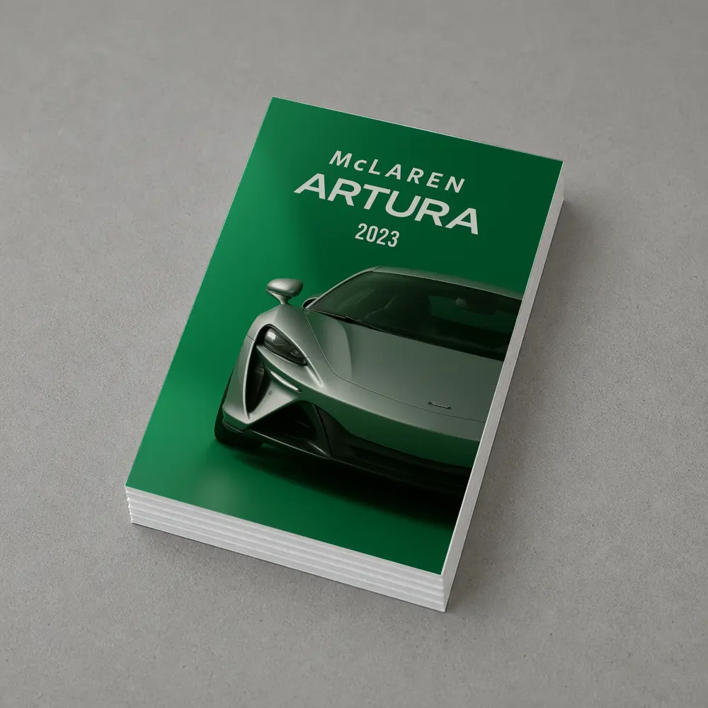 McLaren Artura 2023 Green Supercar Front View – Postcards
