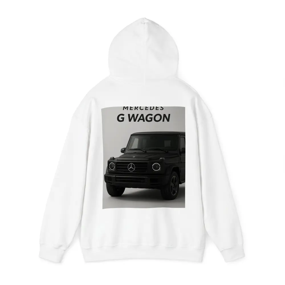 Mercedes G Wagon Black Minimal Gray Background – Hoodies
