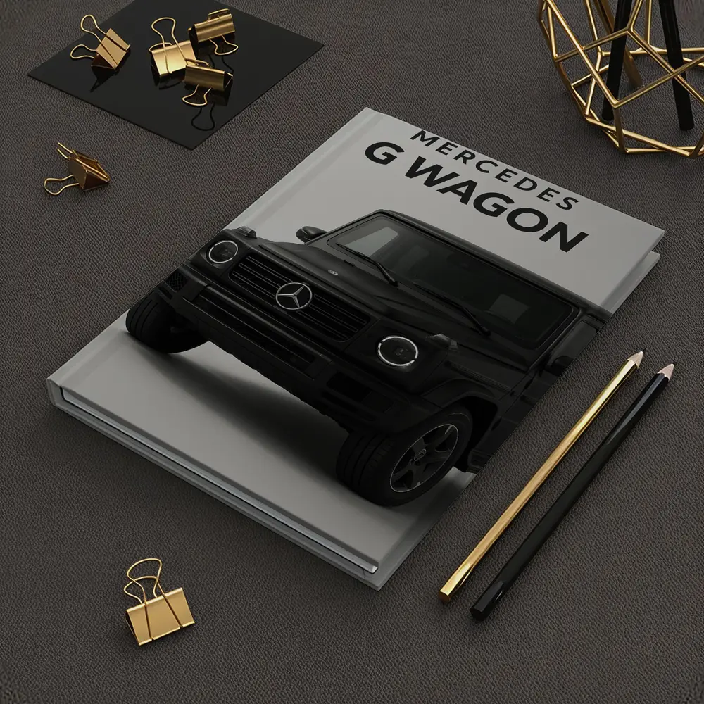 Mercedes G Wagon Black Minimal Gray Background – Notebooks
