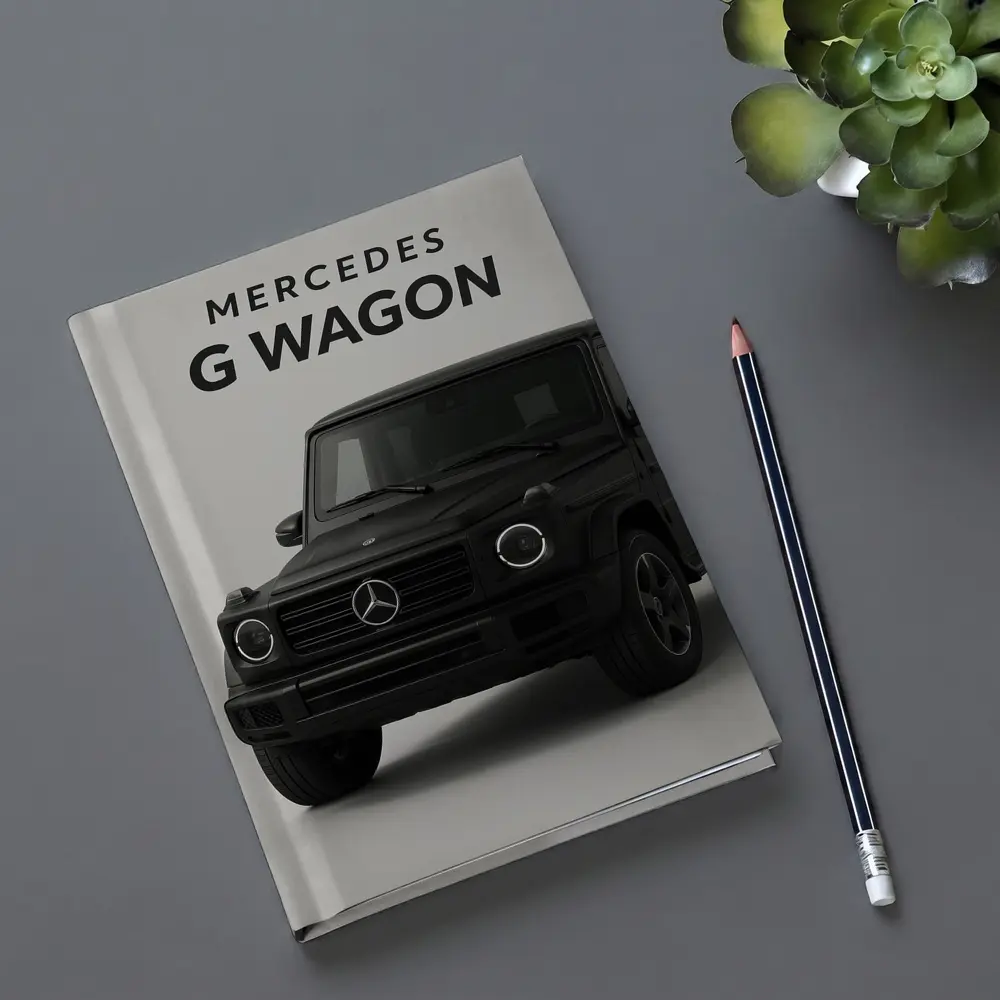 Mercedes G Wagon Black Minimal Gray Background – Notebooks