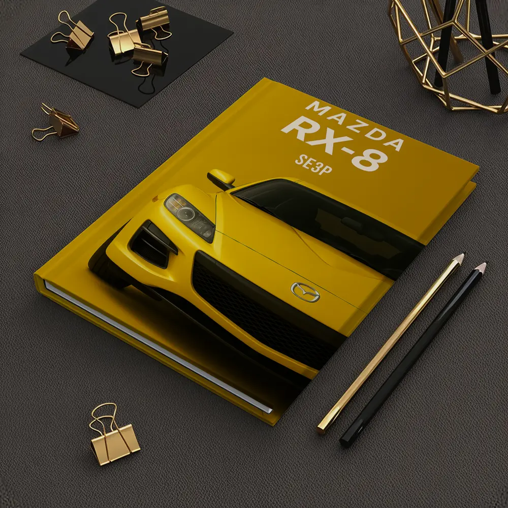 Mazda RX-8 SE3P Yellow Sport Car Art – Notebooks