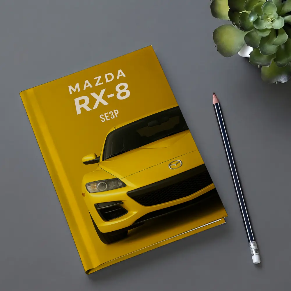 Mazda RX-8 SE3P Yellow Sport Car Art – Notebooks