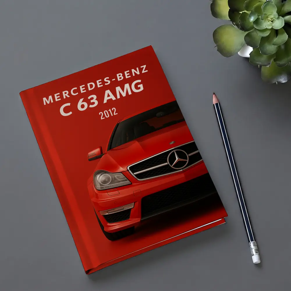 Mercedes Benz C63 AMG Red Background Art – Notebooks