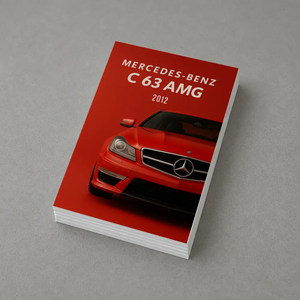 Mercedes Benz C63 AMG Red Background Art – Postcards