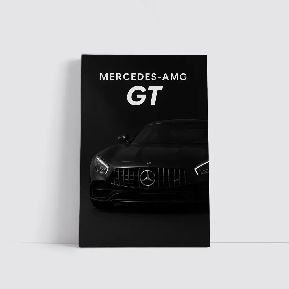 Mercedes AMG GT Black Dark Studio – Wall Art