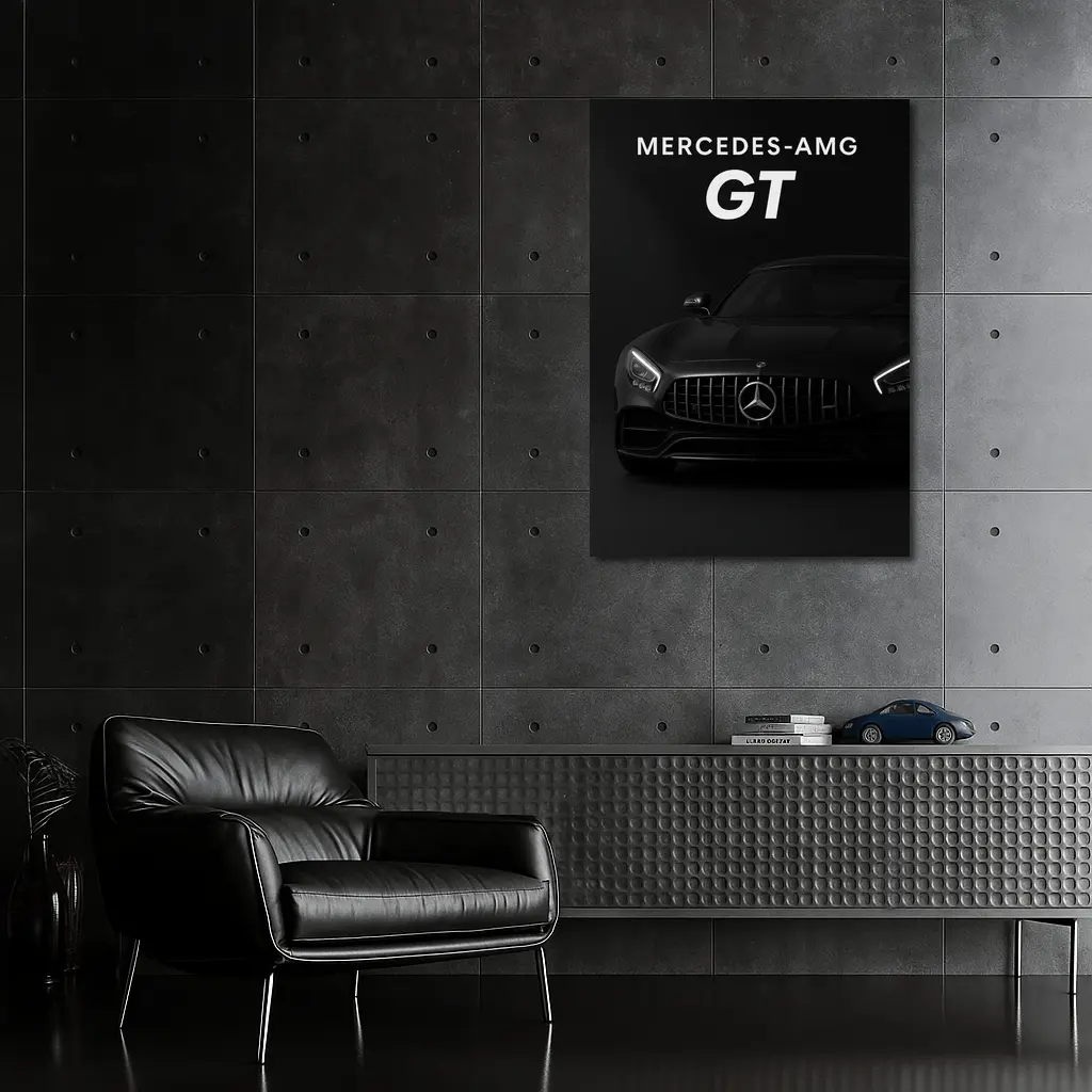 Mercedes AMG GT Black Dark Studio – Wall Art