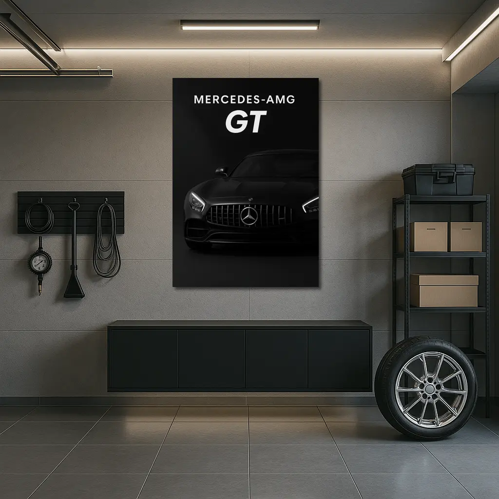 Mercedes AMG GT Black Dark Studio – Wall Art