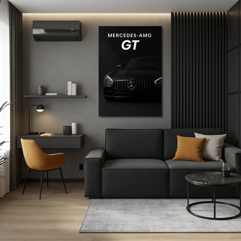 Mercedes AMG GT Black Dark Studio – Wall Art