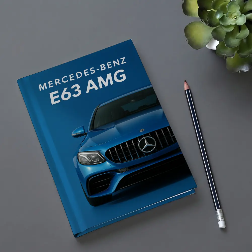 Mercedes Benz E63 AMG Blue Front View – Notebooks
