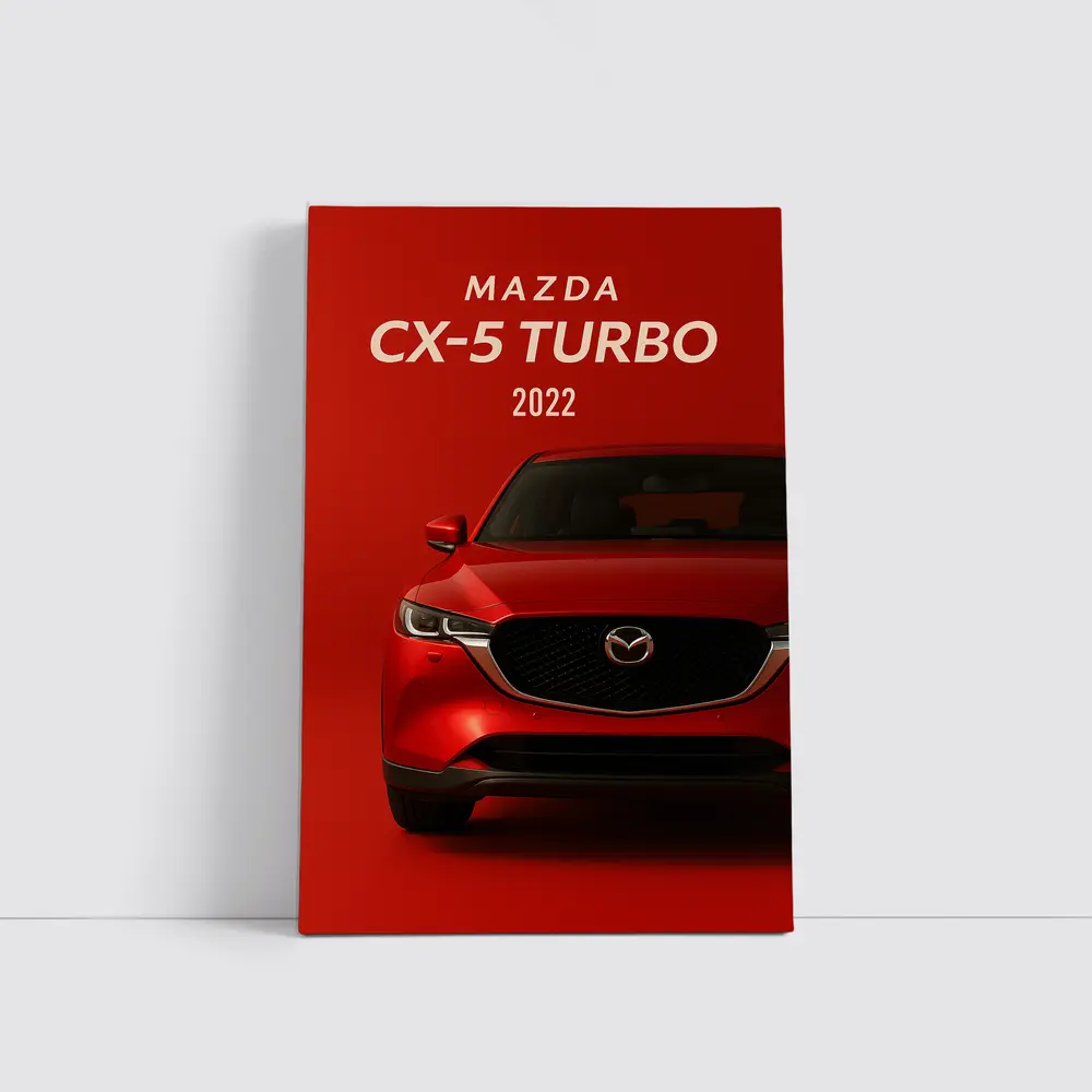 Mazda CX-5 Turbo 2022 Red Background – Wall Art