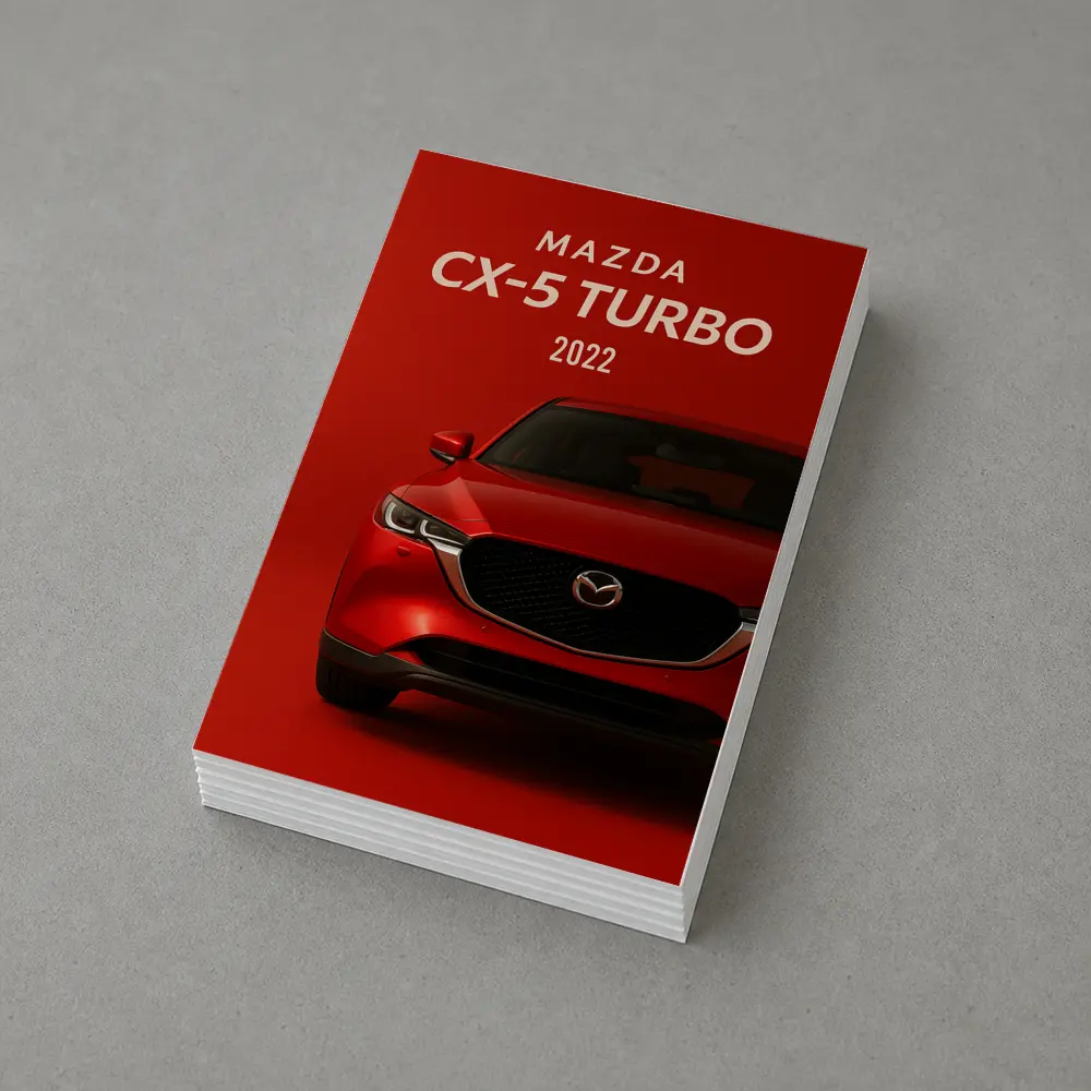 Mazda CX-5 Turbo 2022 Red Background – Postcards