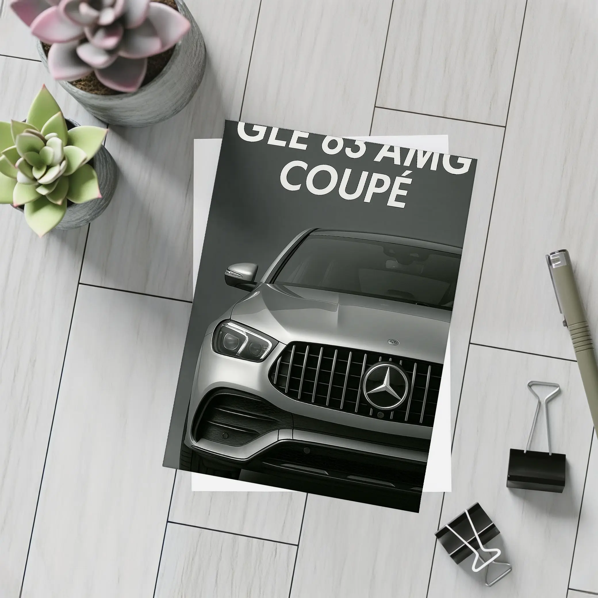 Mercedes GLE 63 AMG Coupe Dark Background – Postcards