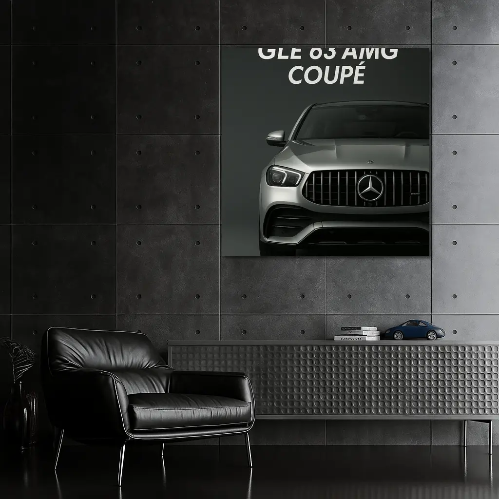 Mercedes GLE 63 AMG Coupe Dark Background – Wall Art