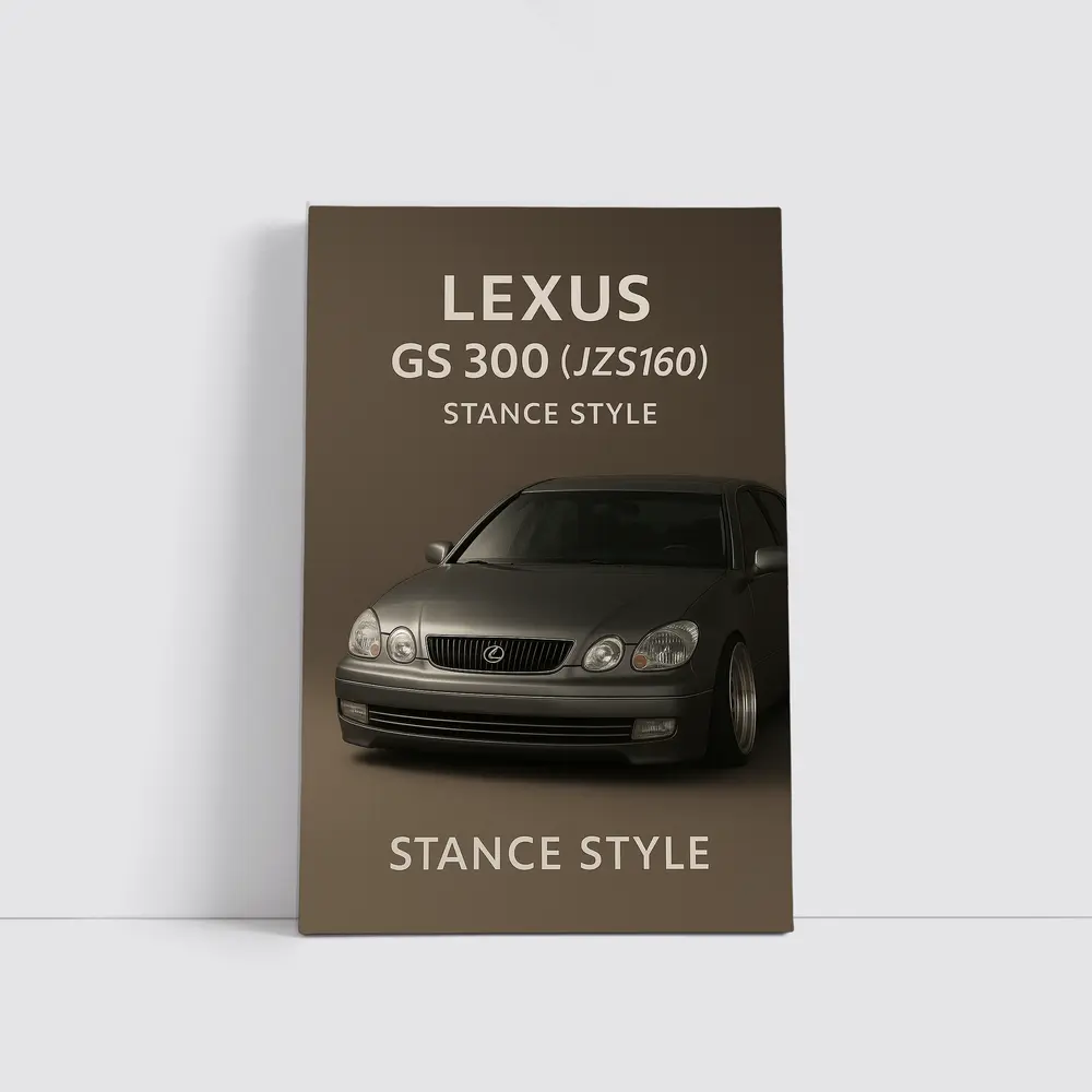 Lexus GS Stance Style Silver Sedan Art – Wall Art