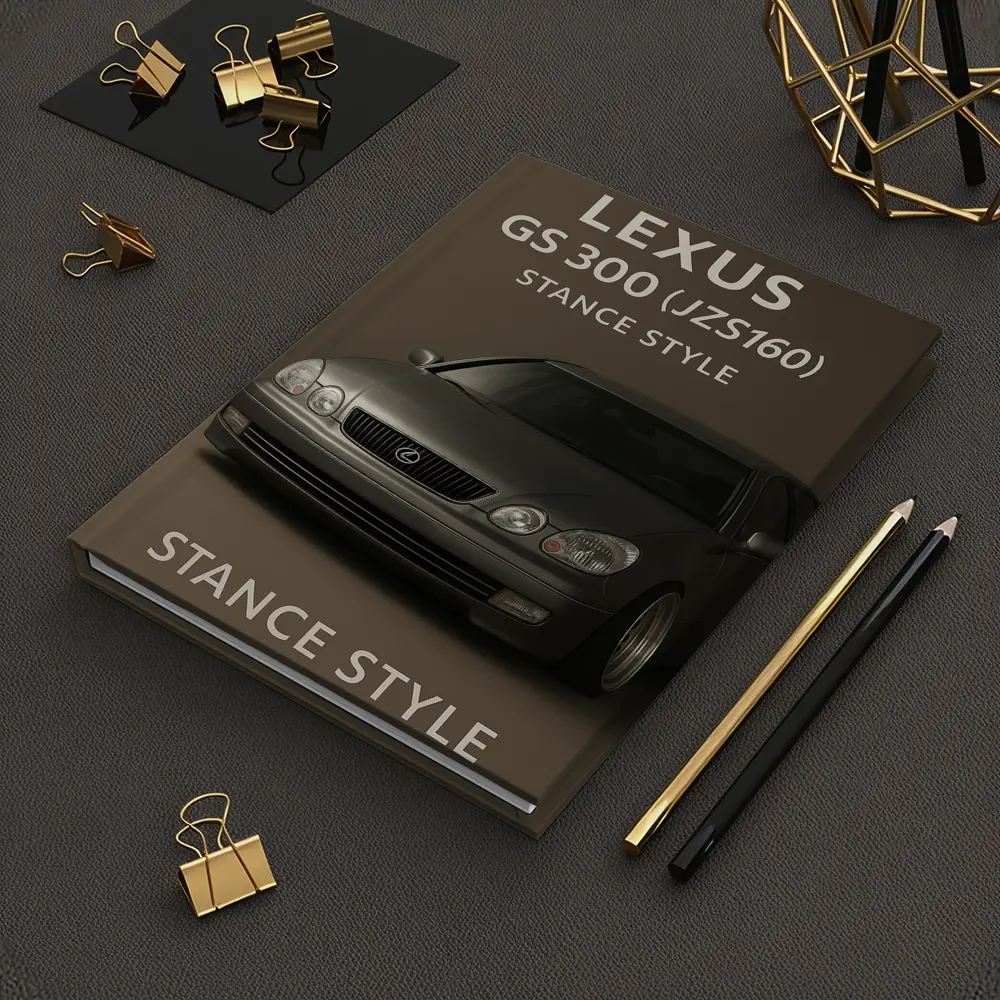 Lexus GS Stance Style Silver Sedan Art – Notebooks