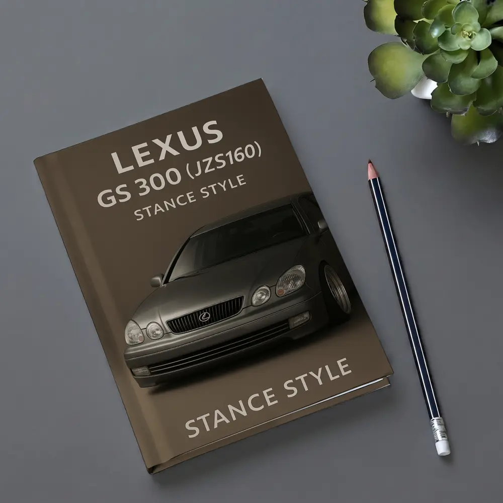 Lexus GS Stance Style Silver Sedan Art – Notebooks