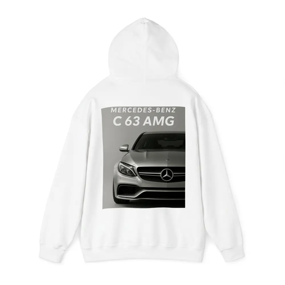 Mercedes Benz C63 AMG Silver Front View – Hoodies