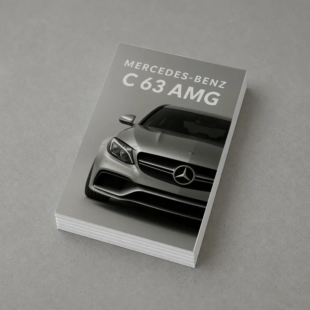 Mercedes Benz C63 AMG Silver Front View – Postcards