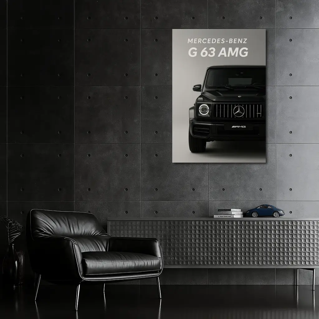 Mercedes Benz G63 AMG Black Front View – Wall Art