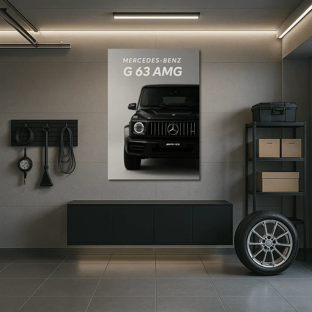 Mercedes Benz G63 AMG Black Front View – Wall Art