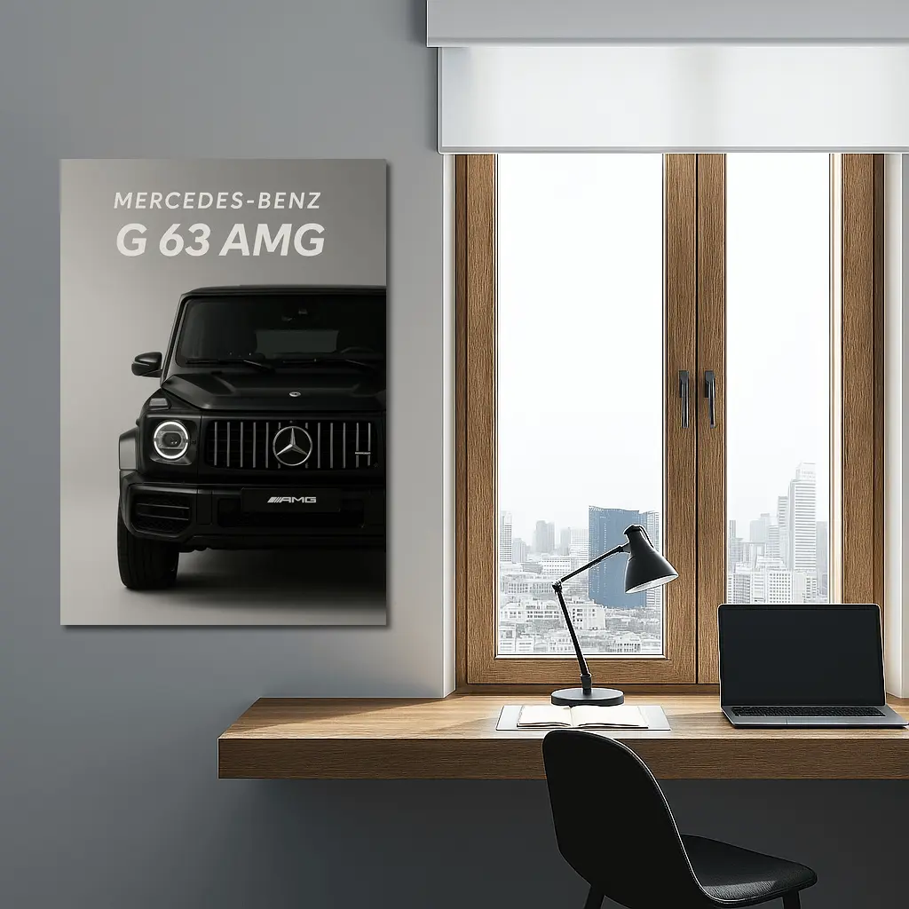 Mercedes Benz G63 AMG Black Front View – Wall Art