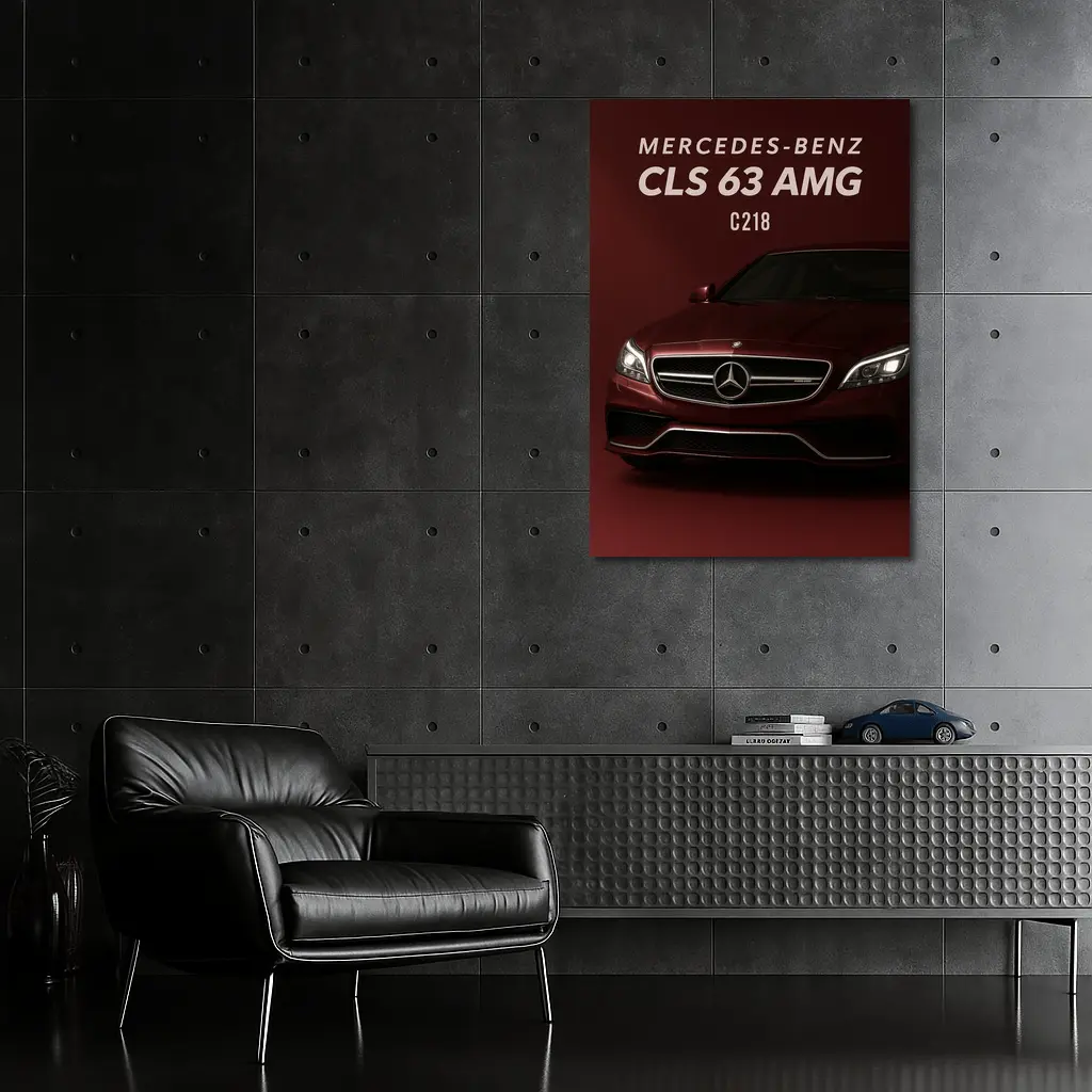 Mercedes Benz CLS AMG Dark Red Studio – Wall Art