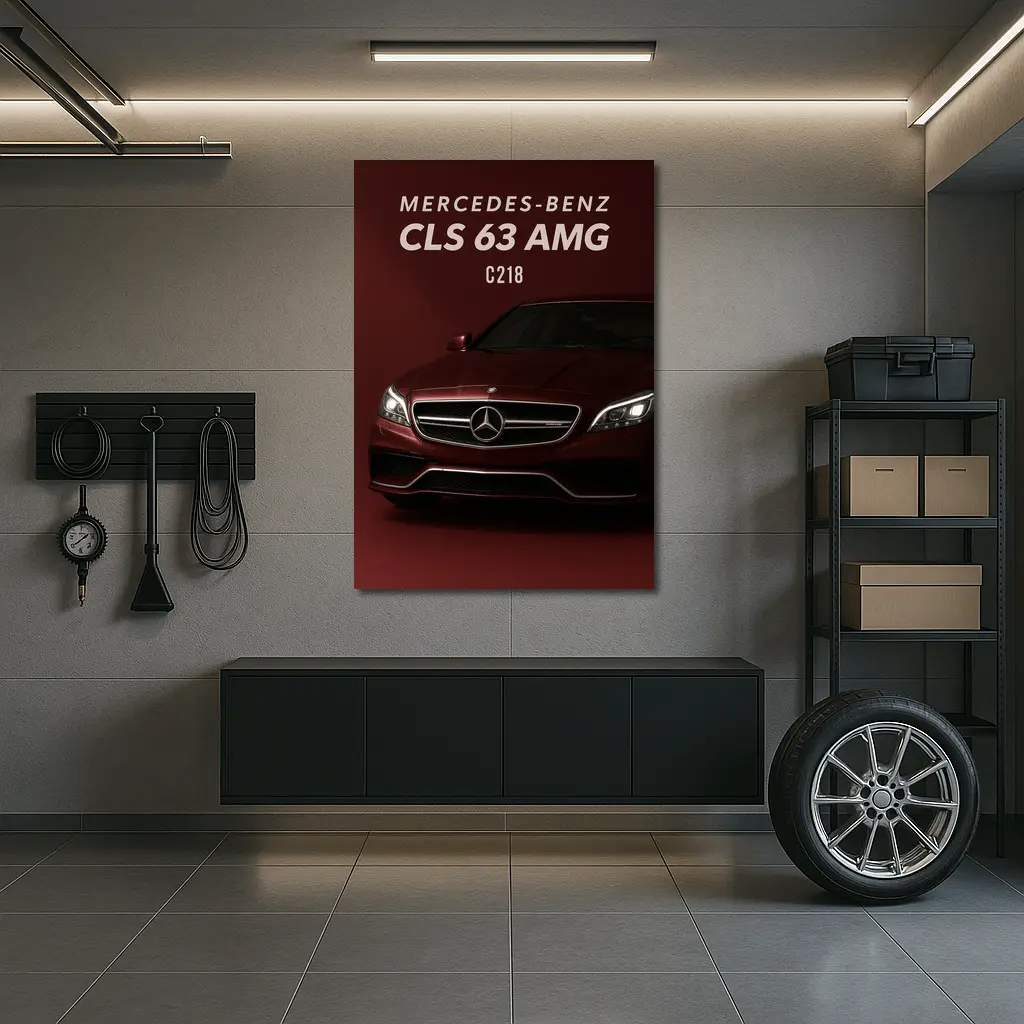 Mercedes Benz CLS AMG Dark Red Studio – Wall Art