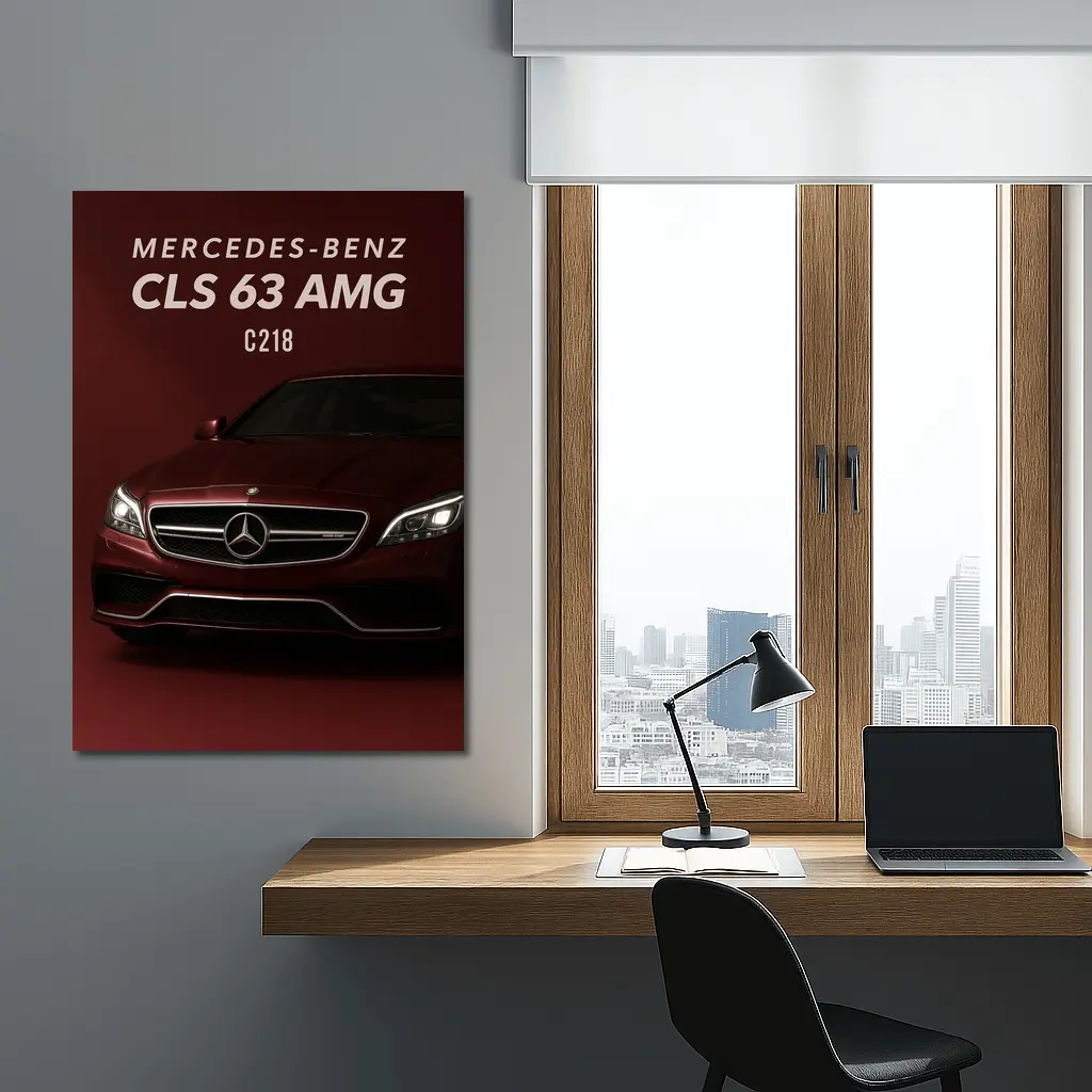 Mercedes Benz CLS AMG Dark Red Studio – Wall Art