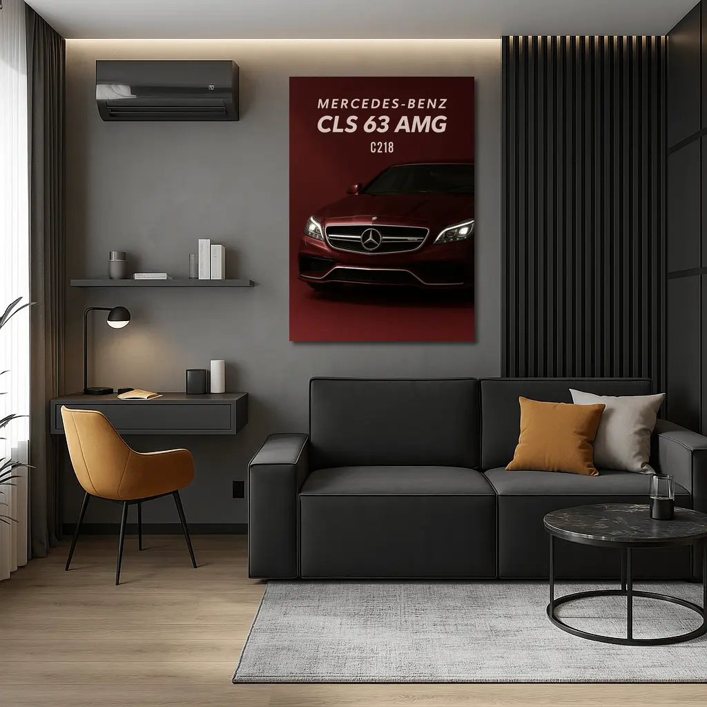 Mercedes Benz CLS AMG Dark Red Studio – Wall Art